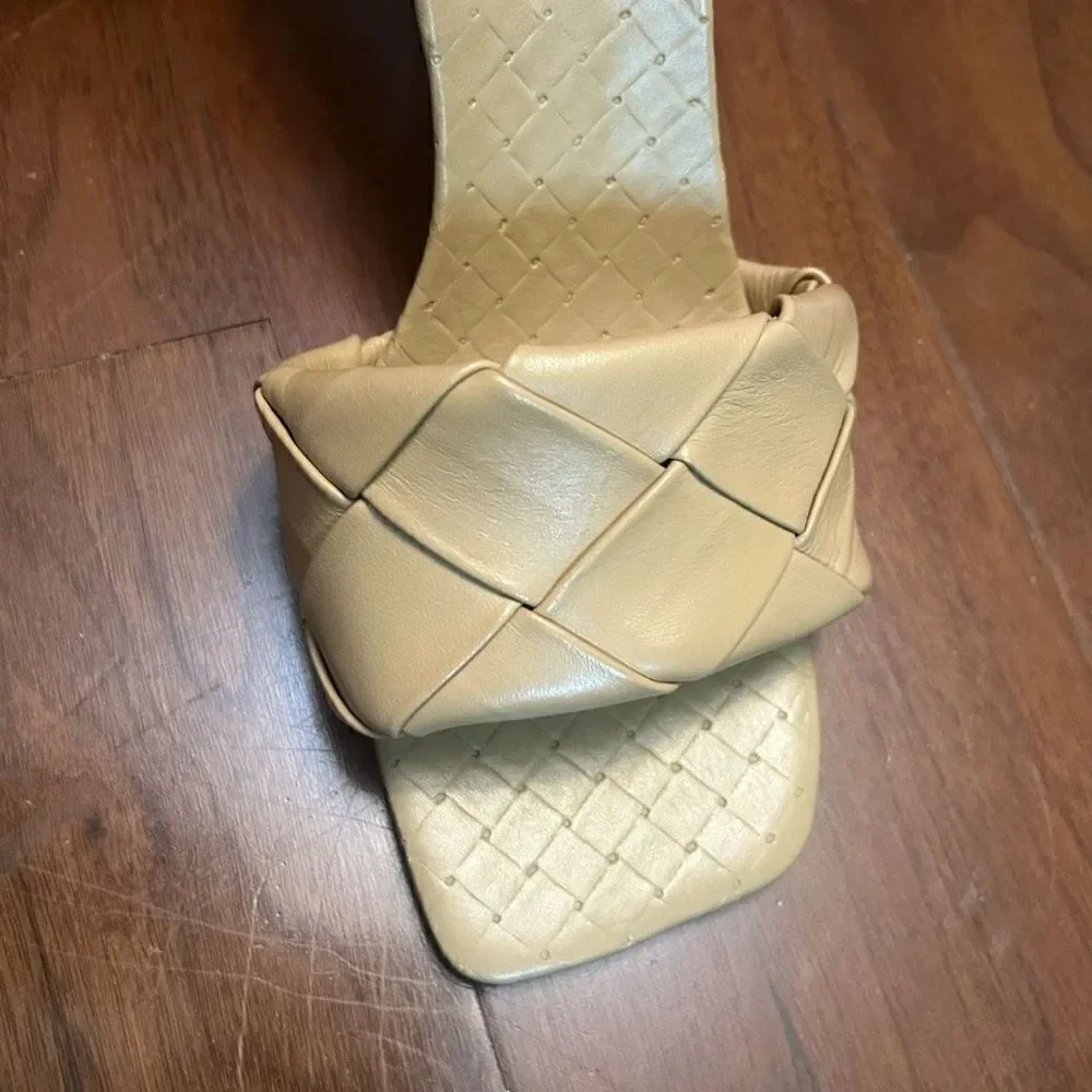Antonio Melani‎ Brelanie strap mules heel size 8.5 in tan